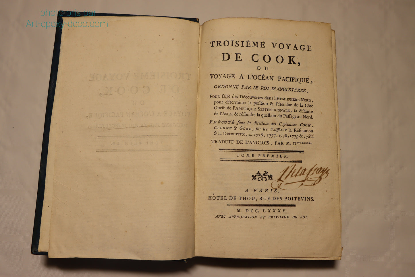 Troisième voyage de James Cook 1785, plus Seconde voyage de James Cook 1778