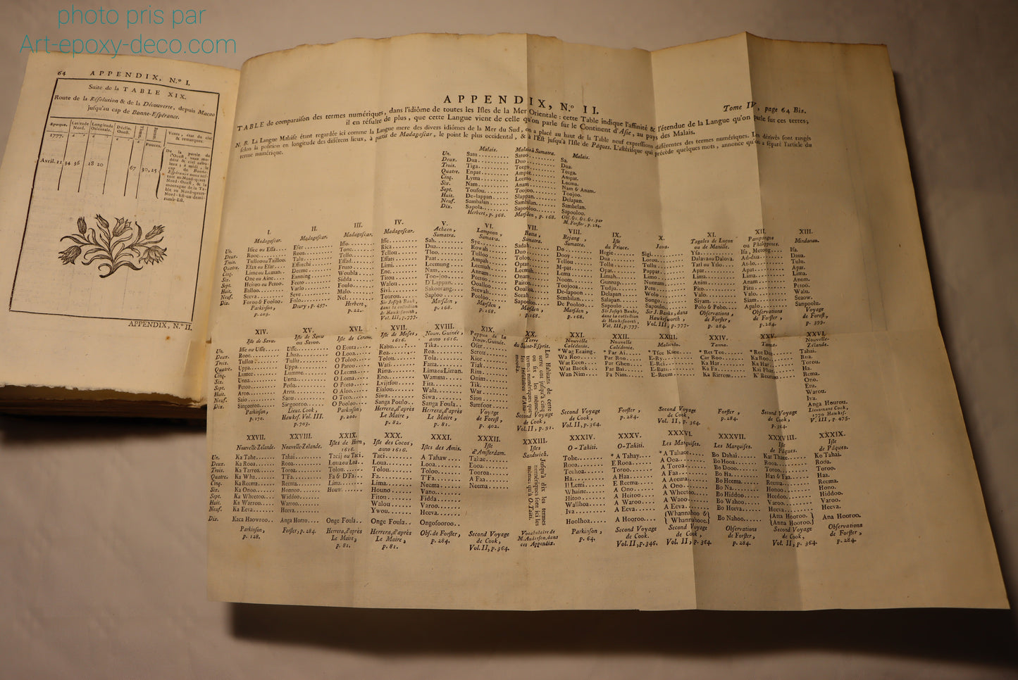 Troisième voyage de James Cook 1785, plus Seconde voyage de James Cook 1778