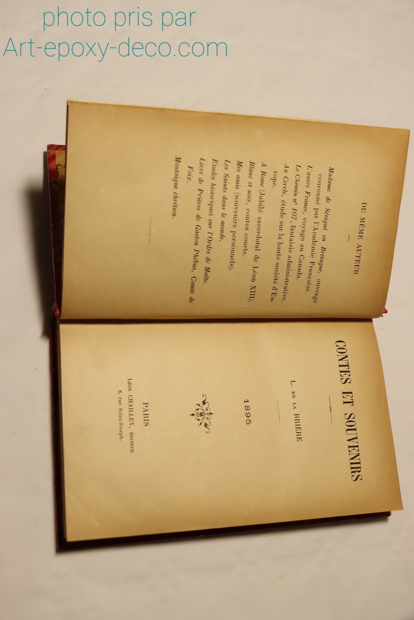 Contes et souvenirs - BRIERE L. de la - 1895