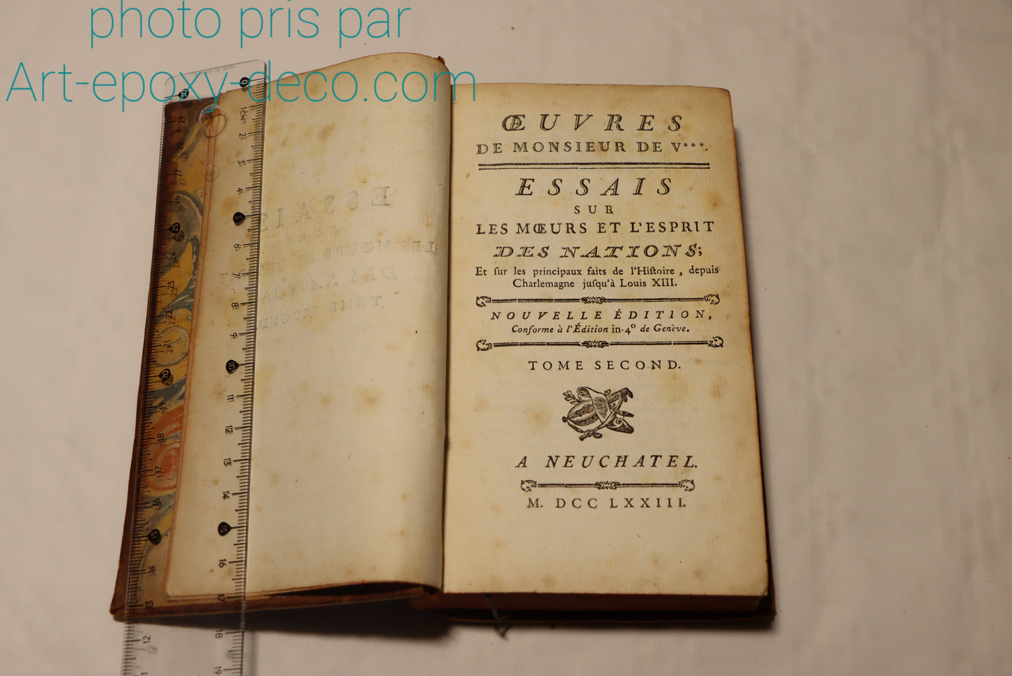 Essais sur les moeurs et l'esprit des nations 1773 Voltaire