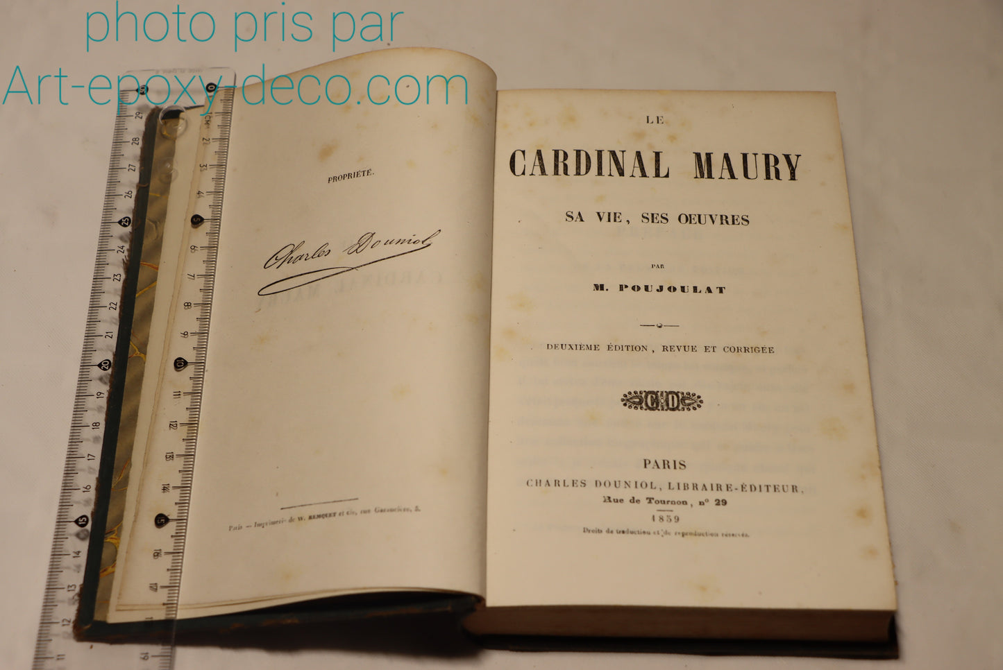 CARDINAL MAURY SA VIE, SES OEUVRES par M. POUJOULAT 1859