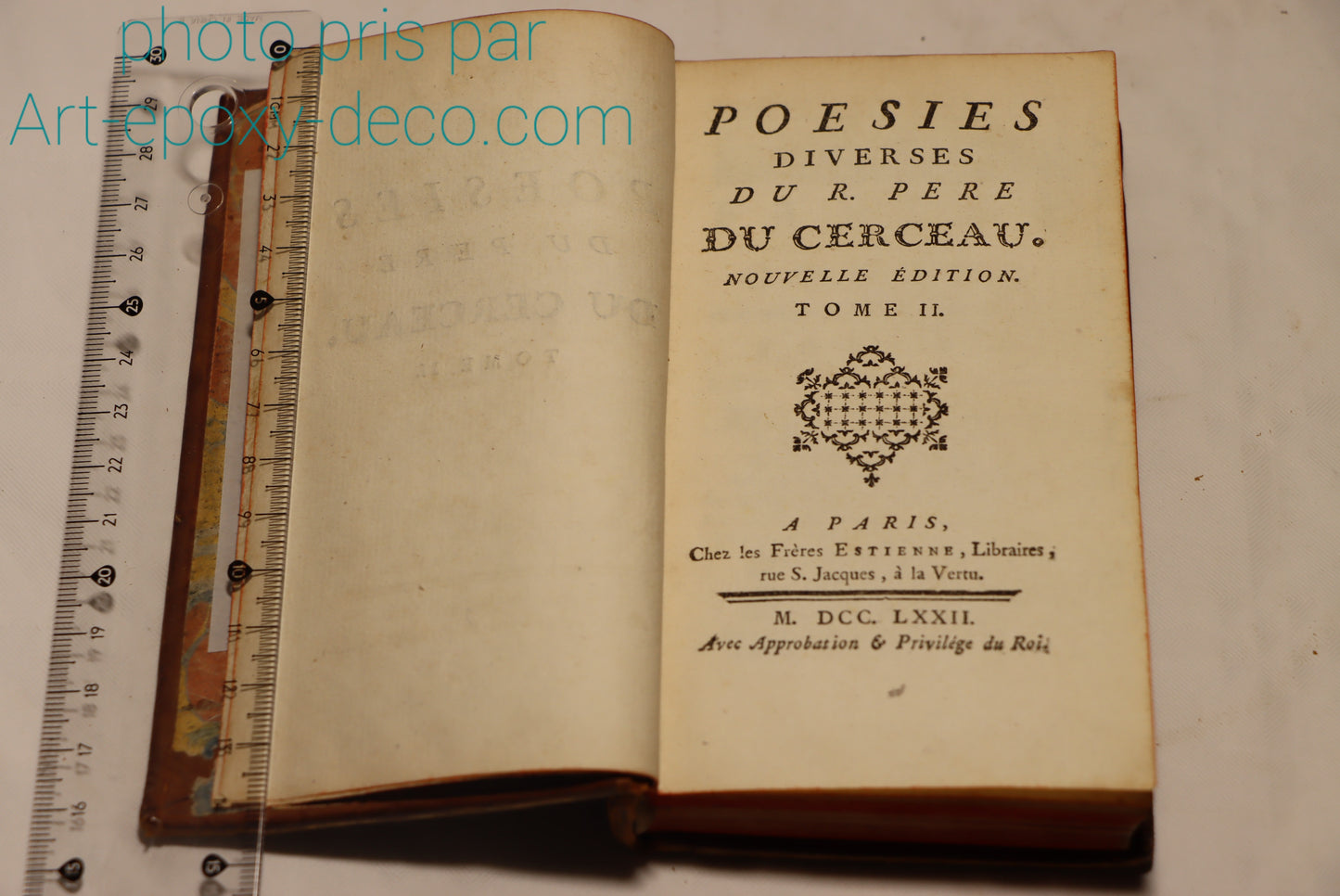 Poésies diverses du Père du Cerceau. 2 volume complet . 1772