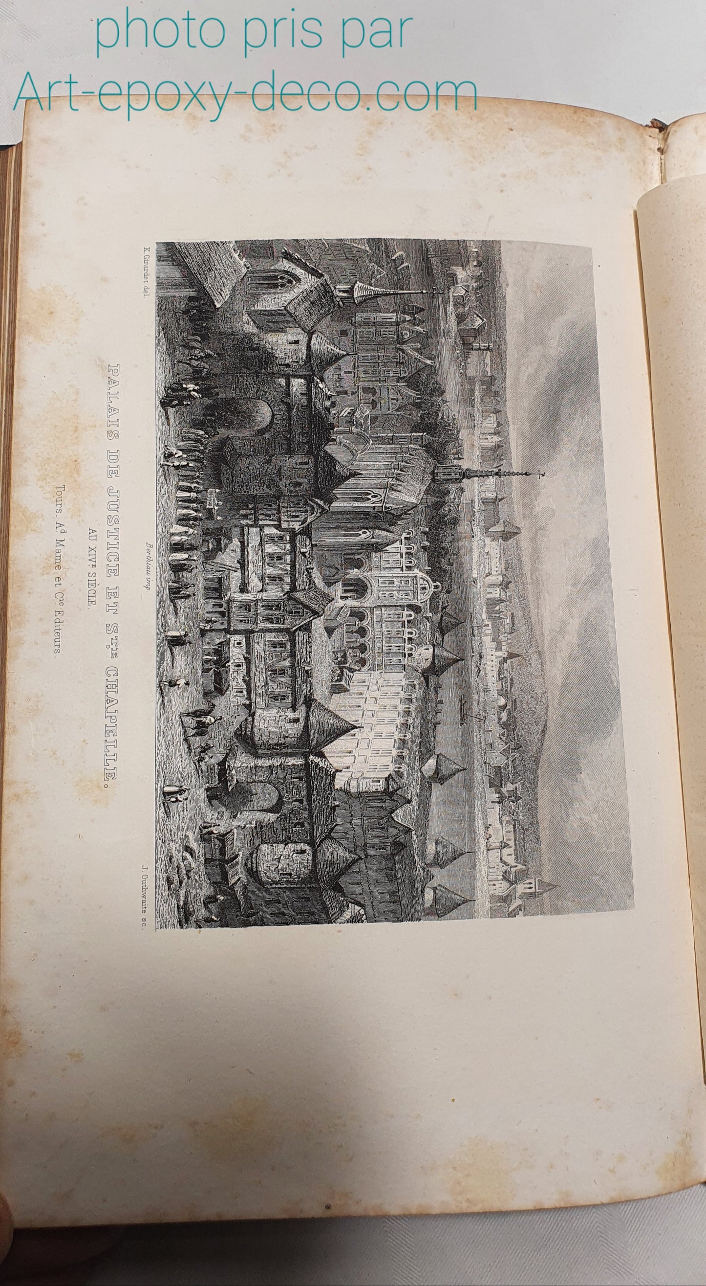 Histoire de Paris et de ses monuments 1852 illustre tranche dore