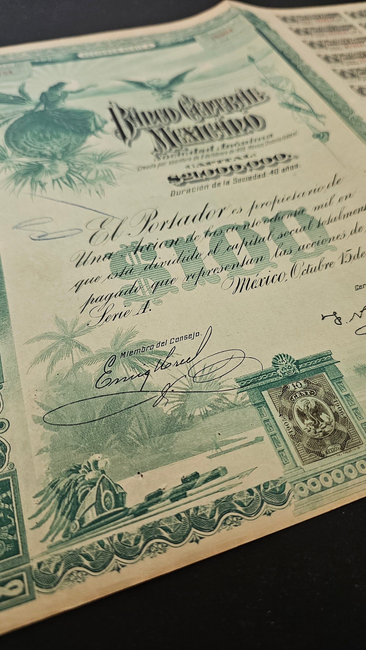 Banco Central Mexicano (1905) ("Blueberry")