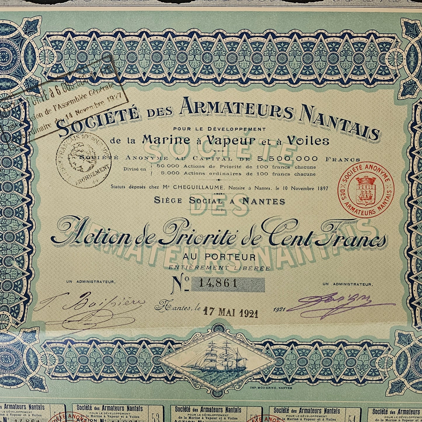 Société des Armateurs Nantais pour le Développement de la Marine à Vapeur et à Voiles
