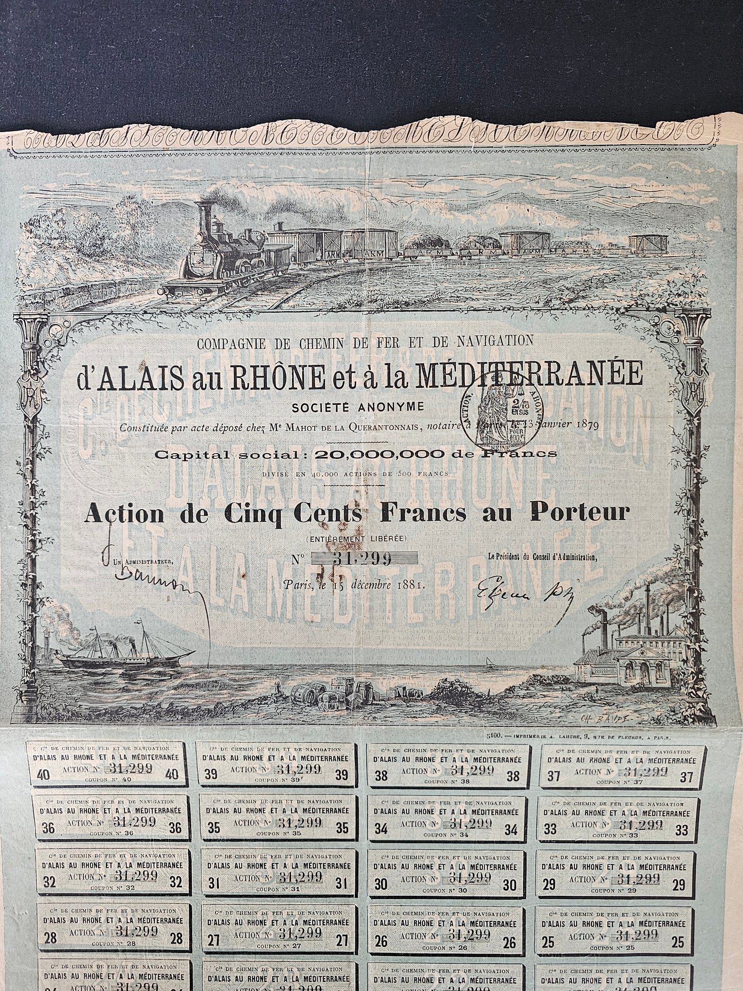 Alais to the Rhone and the Mediterranean Railway and Navigation Company