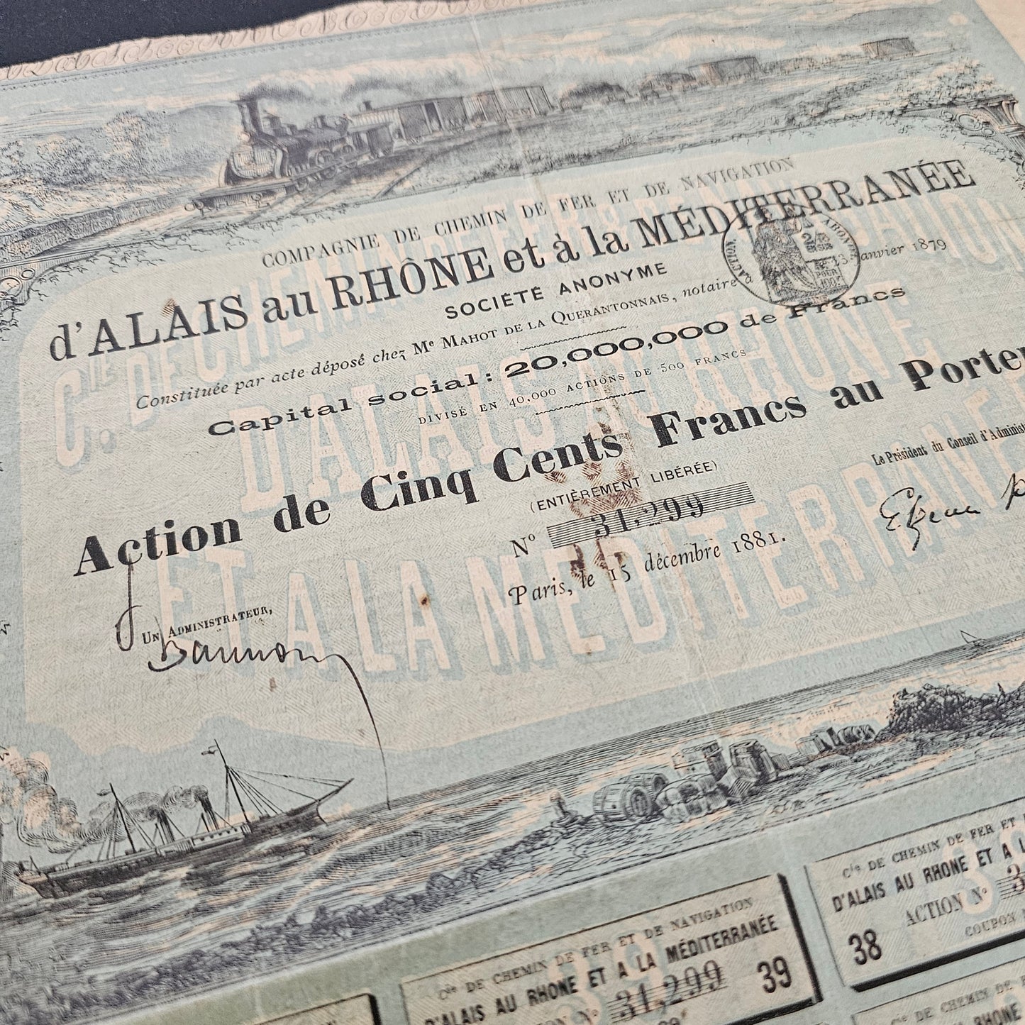Alais to the Rhone and the Mediterranean Railway and Navigation Company